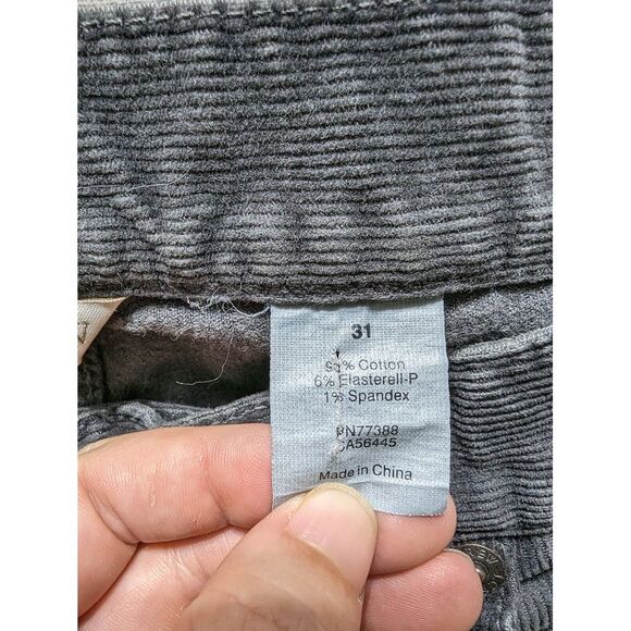 J. Crew Tapered Leg Corduroy Pants Women's Size 31 Gray - Picture 4 of 11